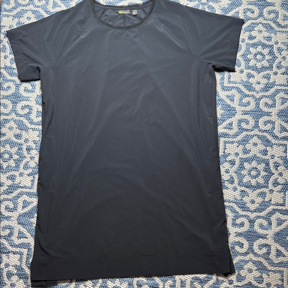 Zella Classic Black Long Short Sleeve Tee